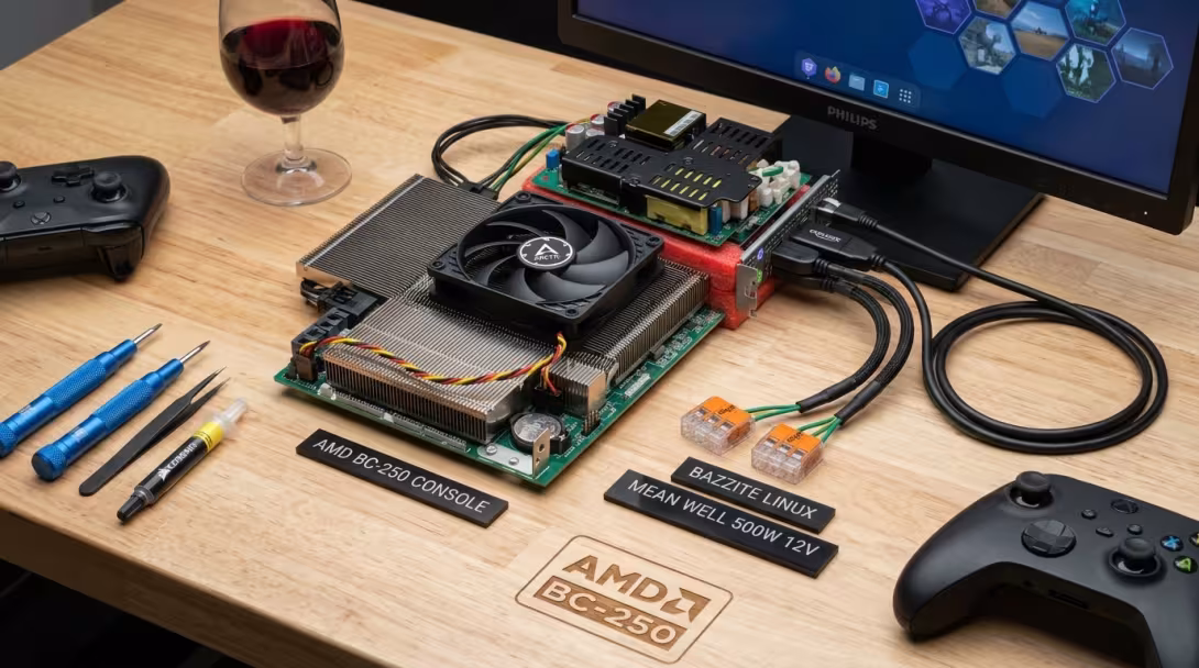 Living Room Console: Assembling, Booting, and Tuning the AMD BC-250 Under Bazzite Linux